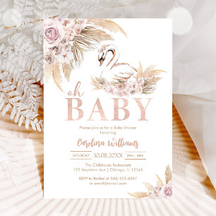 Convite de Churrasco de Bebê Oh Baby Pampas Goose