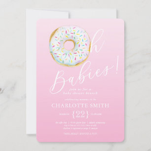 Convite de Churrasco de Bebê para Donut Múltiplos