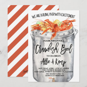 Convite de Churrasco de Casais para Boil de Lagost