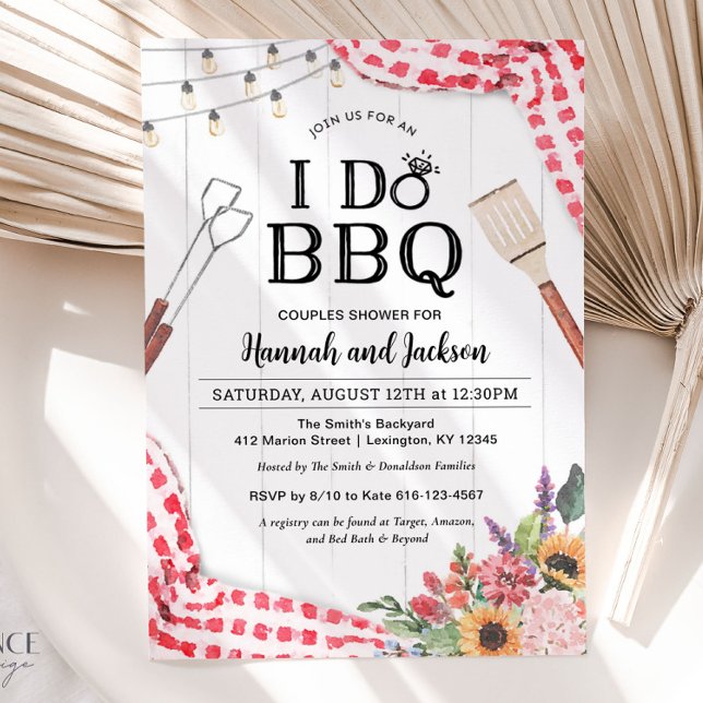 Convite de Churrasco de Casal I Do (I Do BBQ Invitation)