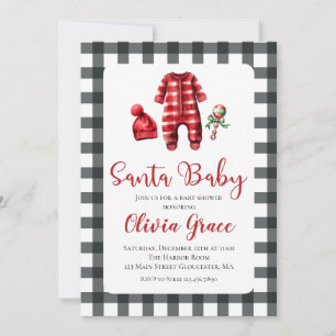 Convite de Churrasco de Natal Santa Baby