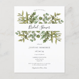 Convite de Churrasco de Noiva com Eucalipto da Flo