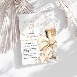 Convite de Churrasco de Noiva Pérolas & Prosecco