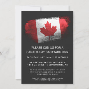 Convite de Churrasco do Dia do Canadá com Pincelad