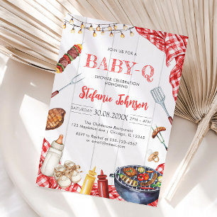 Convite de Churrasco Infantil BABY-Q Baby Shower