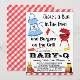 Convite de Churrasco para Baby Shower de Menino