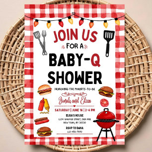 Convite de Churrasco para Chá de Bebê Tema Grill
