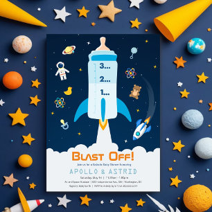 Convite de Chuvada de Bebê Astronauta Espacial