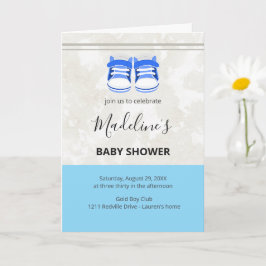 Convite de Chuvada de Bebê Azul Fofo – Personalizá