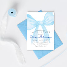 Convite de Chuvada de Bebê Azul – Modelo Editável