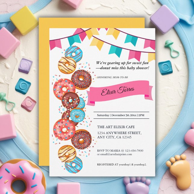 Convite de Chuvada de Bebê Baby Sprinkles Moderno  (Criador carregado)