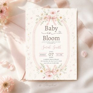Convite de Chuvada de Bebê Bebê em Flor