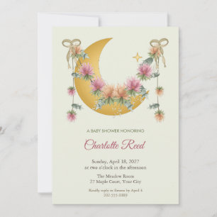 Convite de Chuvada de Bebê Boho Monarda Garland