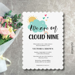 Convite de Chuvada de Bebê Cloud NIne