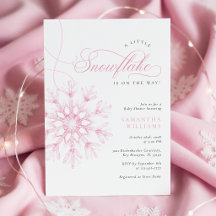 Convite de Chuvada de Bebê com Aquarela Rosa