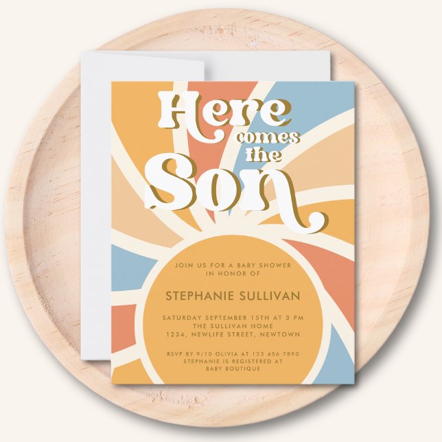 Convite de Chuvada de Bebê com Orçamento Aqui Vem  (Criador carregado)