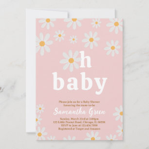 Convite de Chuvada de Bebê Daisy