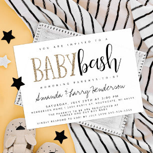 Convite de Chuvada de Bebê do Baby Bash para Casai