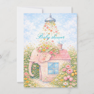 Convite de Chuvada de Bebê Floral Editável