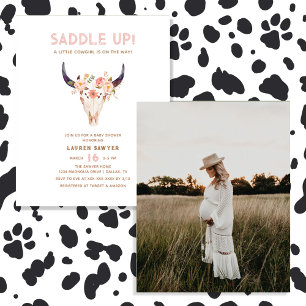 Convite de Chuvada de Bebê Menina com Foto no Esti