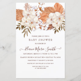 Convite de Chuvada de Bebê Neutro em Gênero Pampas