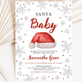 Convite de Chuvada de Bebê Santa Baby