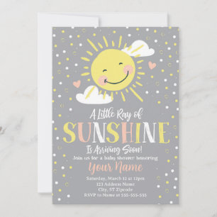 Convite de Chuvada de Bebê Sunshine