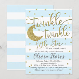 Convite de Chuvada de Bebê Twinkle Twinkle Little 