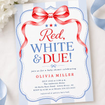 Convite de Chuvada de Bebê Vermelho Branco & Devid