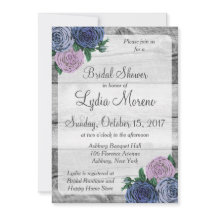 Convite de Chuvada de Presentes de Noiva Rosas Rús