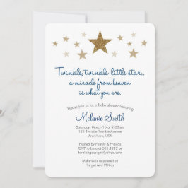 Convite de Chuvade Bebê Twinkle Twinkle Little Sta
