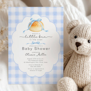 Convite de Chuveiro de Bebê Menino Little Bun in t