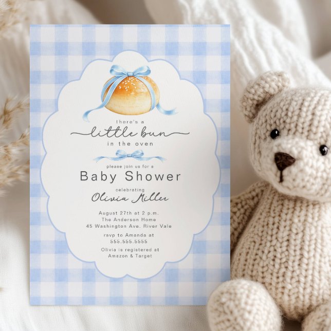 Convite de Chuveiro de Bebê Menino Little Bun in t (Criador carregado)