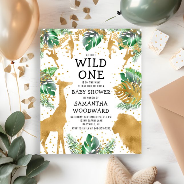Convite de Chuveiro de Bebê Orçamento Safari Wild  (Criador carregado)