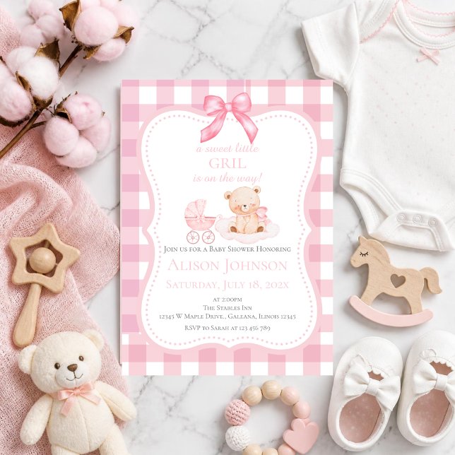Convite de Chuveiro de Bebê para Menina Bebêzinha (Criador carregado)