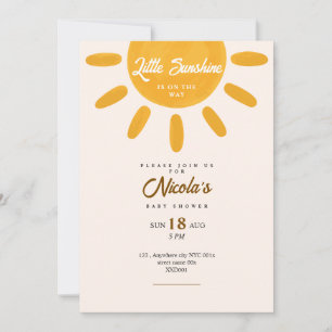 Convite de chuveiro de bebé sunshine baby