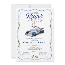 Convite de Chuveiro de Berço Little Racer