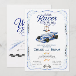 Convite de Chuveiro de Berço Little Racer