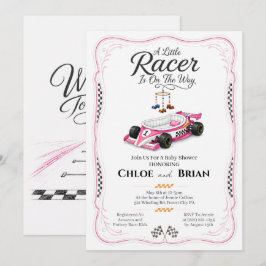 Convite de Chuveiro de Berço Little Racer