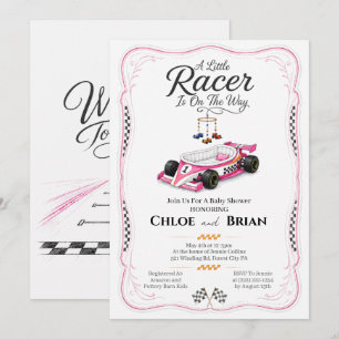 Convite de Chuveiro de Berço Little Racer
