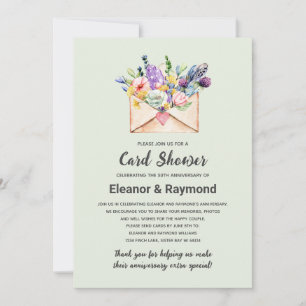 Convite de Chuveiro de Cartão de Aniversário de Fo