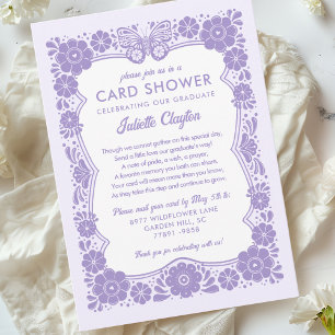 Convite de Chuveiro de Cartão de Formatura Floral