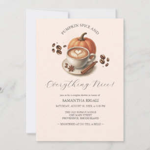 Convite de Chuveiro de Casais de Café com Abóbora