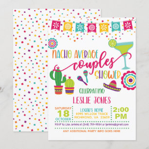 Convite de Chuveiro de Casal Nacho Average - WH