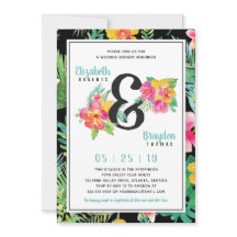 Convite de Chuveiro de Casamento Floral, Tropical