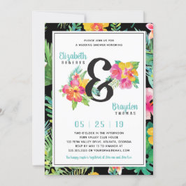 Convite de Chuveiro de Casamento Floral, Tropical