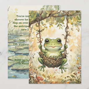 Convite de Chuveiro de Download Digital Baby Frog