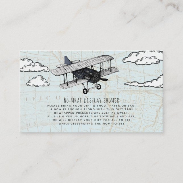 Convite de Chuveiro de Exposição de Avião Antigo (Frente)