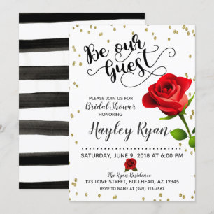 Convite de Chuveiro de Noiva Be Our Guest