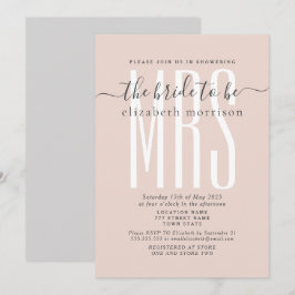 Convite de Chuveiro de Noiva Blush Script
